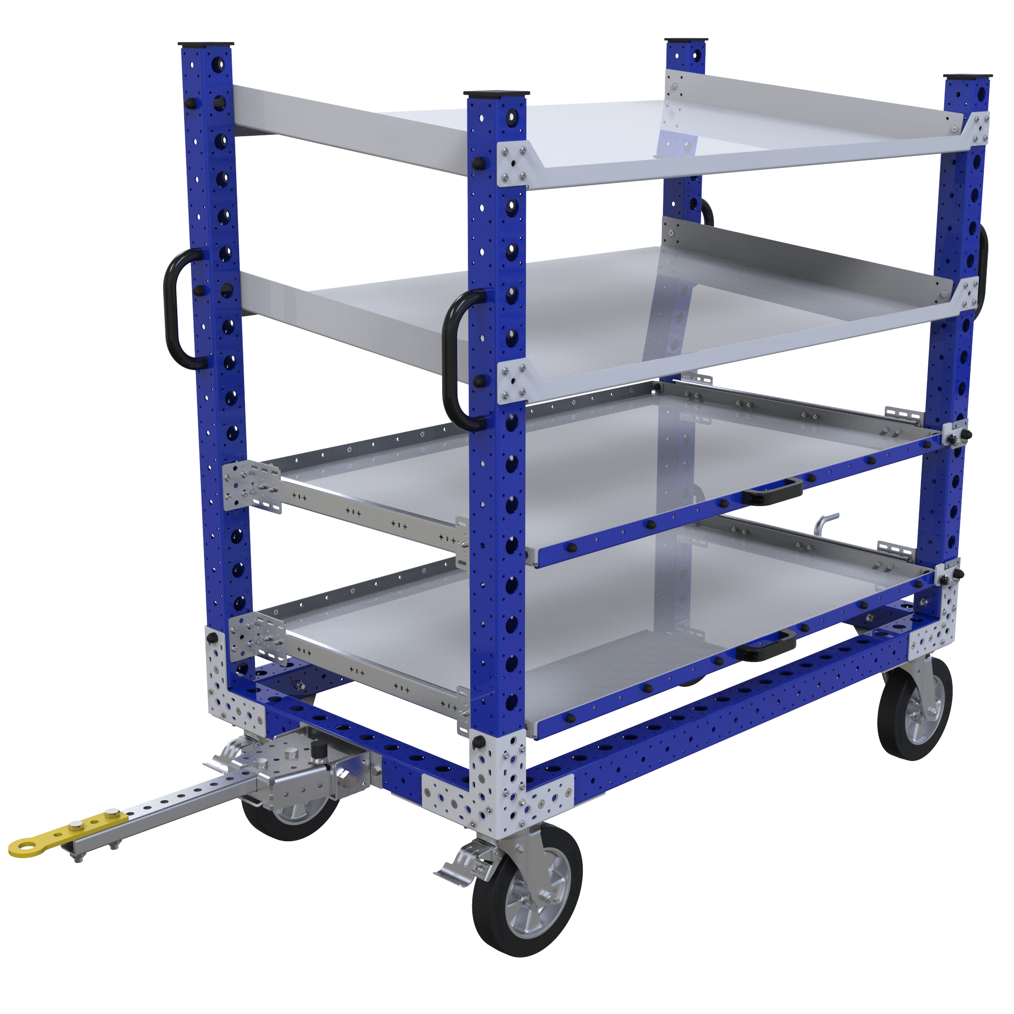 Carro remolcador con repisas - 1470 x 840 mm