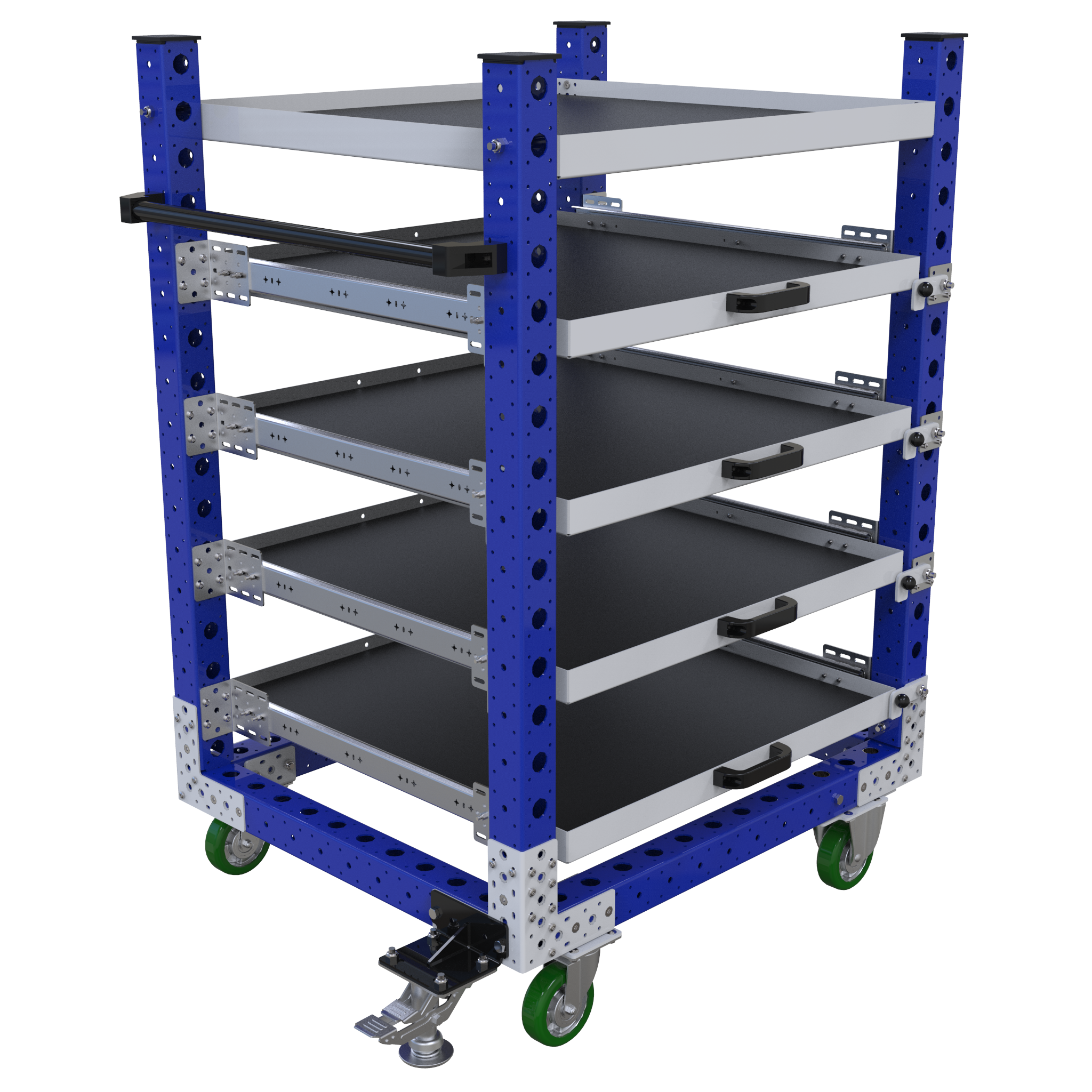 Carro con repisas extensibles - 840 x 980 mm