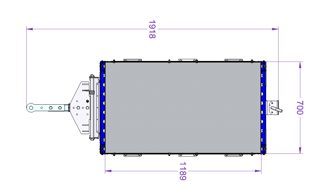 Flat Shelf Cart 1260 x 700 mm