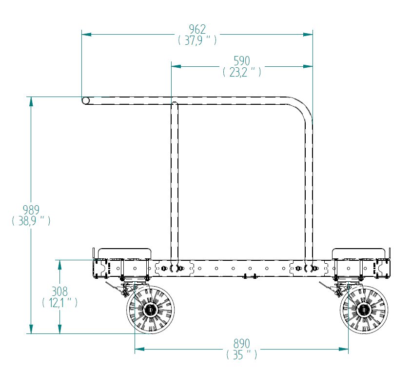 Carro de tarimas europeas - 1240 x 820 mm