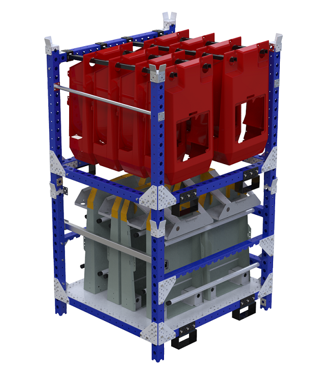 Modular & industrial material handling cart by FlexQube