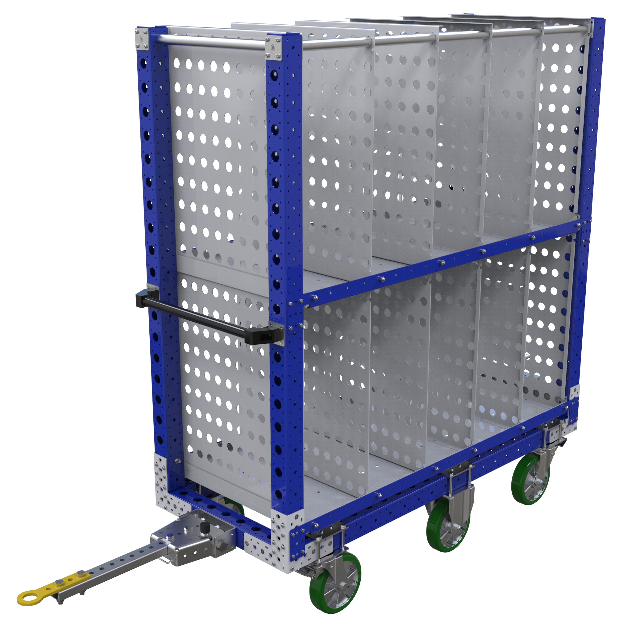 Carro remolcador con repisas - 630 x 1540 mm