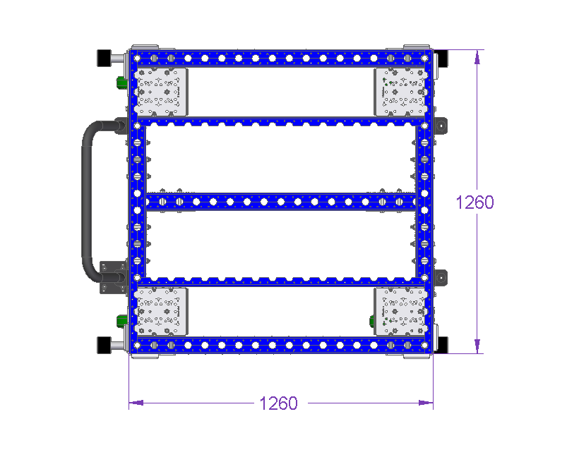 Carro para tarimas - 1260 x 1260 mm