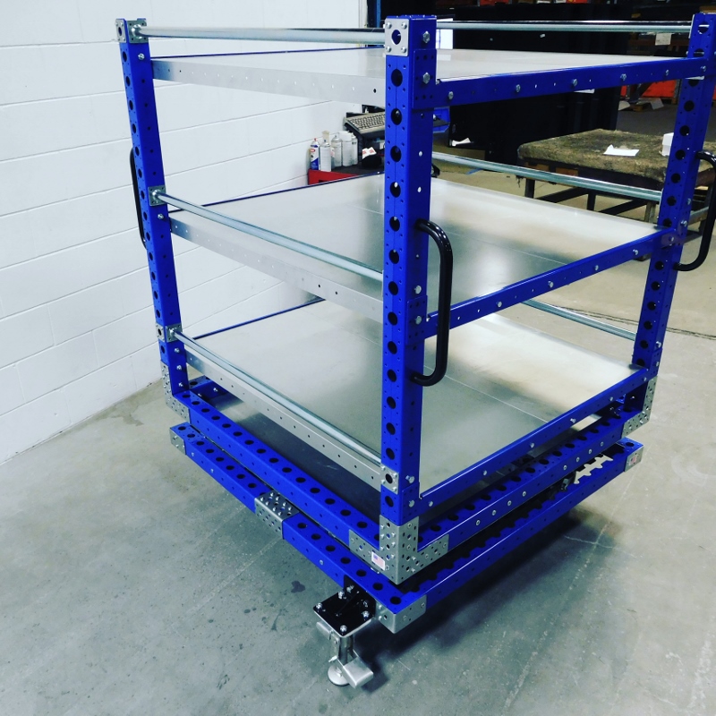 Modular & industrial material handling cart by FlexQube