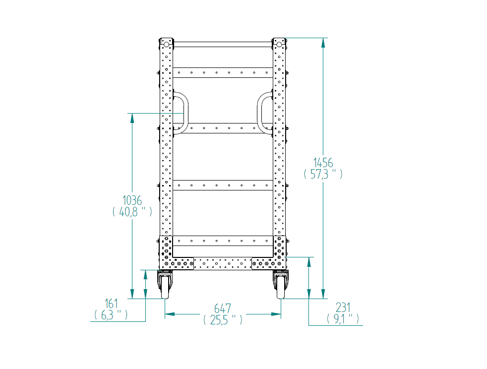 Flat Shelf Cart - 700 x 1330 mm