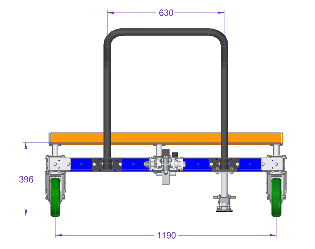Tugger Train Cart – 50 x 50 Inches