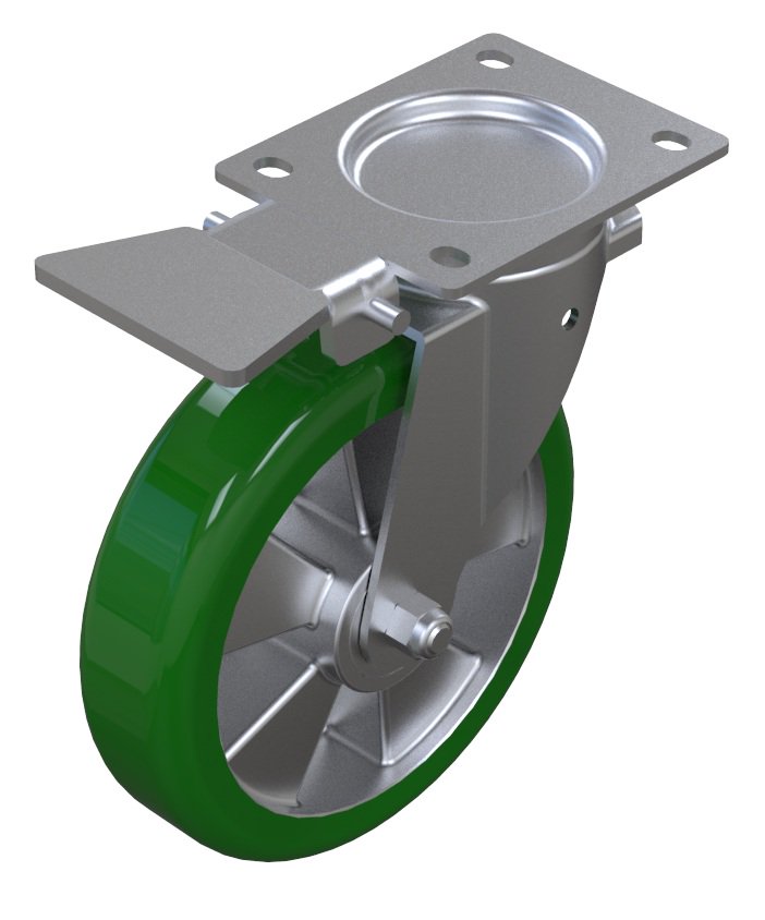 Caster Polyurethan Fix Brake - 200 mm