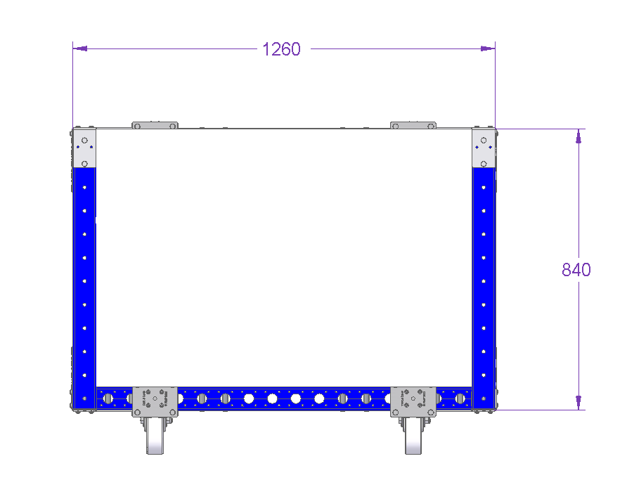 Fächerwagen für 280 × 120 mm Schlitze